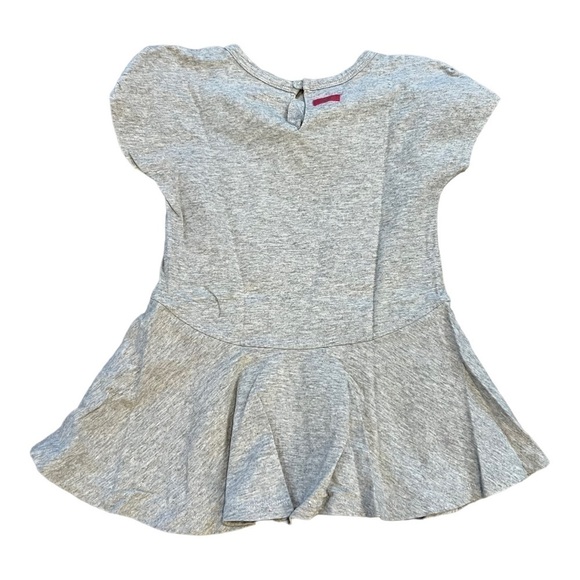 Catimini Girl's Size 2 Candy Print Dress Gray Short Sleeves - Picture 7 of 7